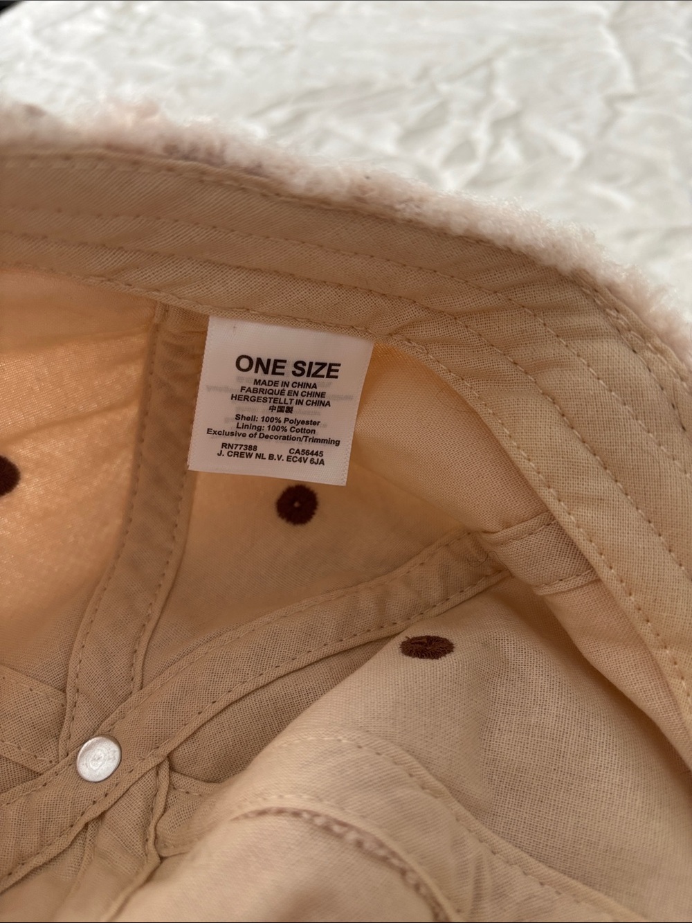 J.Crew Shearling Baseball Cap - Picture 6 of 6